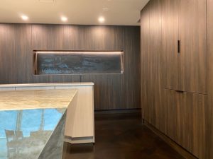 100% custom kitchen. built-in bar. bathrooms.  2020